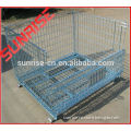 foldable galvanized Foldable Wire Mesh Container\/ Stackable storage cage